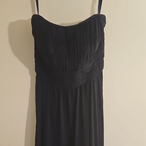 Elegant Strapless Navey Dress